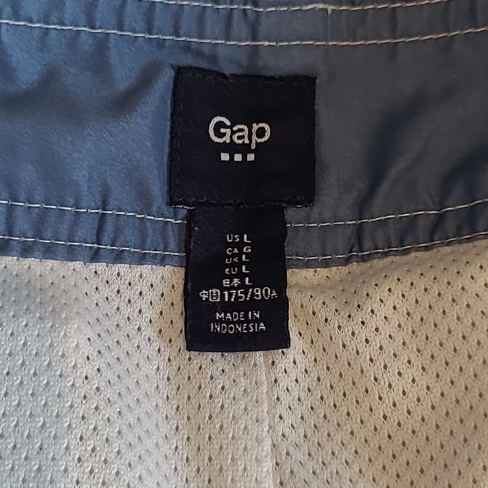 Gap Board Shorts Swim Trunks Lined Mens Large Beach Vacation Red White Blue
